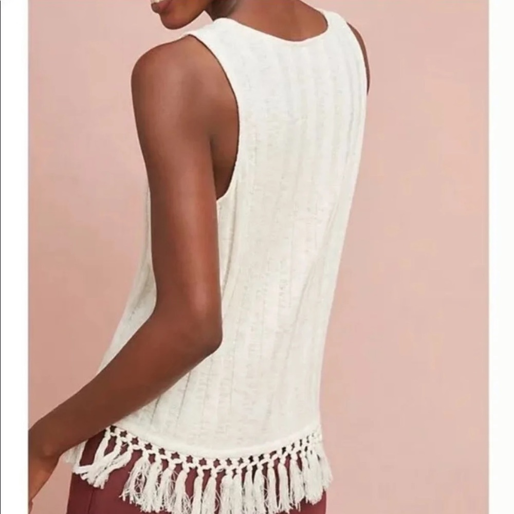 Anthropologie Eri + Ali Beachcomber Sweater Tank.  Gold/Mustard Yellow. Small. - Picture 5 of 6